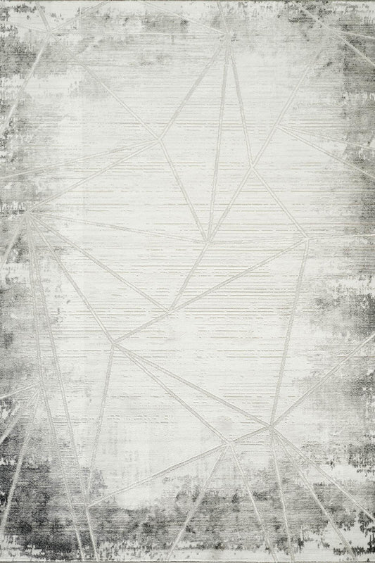 Novu Metallic Abstract Rug - Mirage Grey