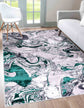 Emperor Metallic Abstract Rug - Solarius Gold