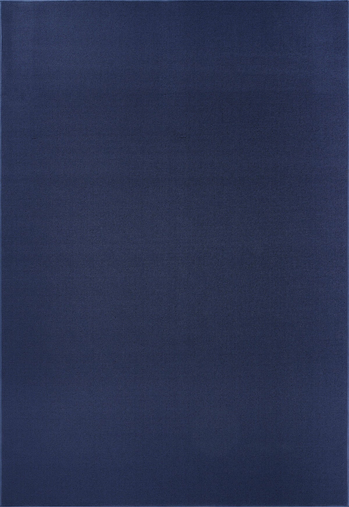 Navy Blue Simple easy care rug, flat portrait view