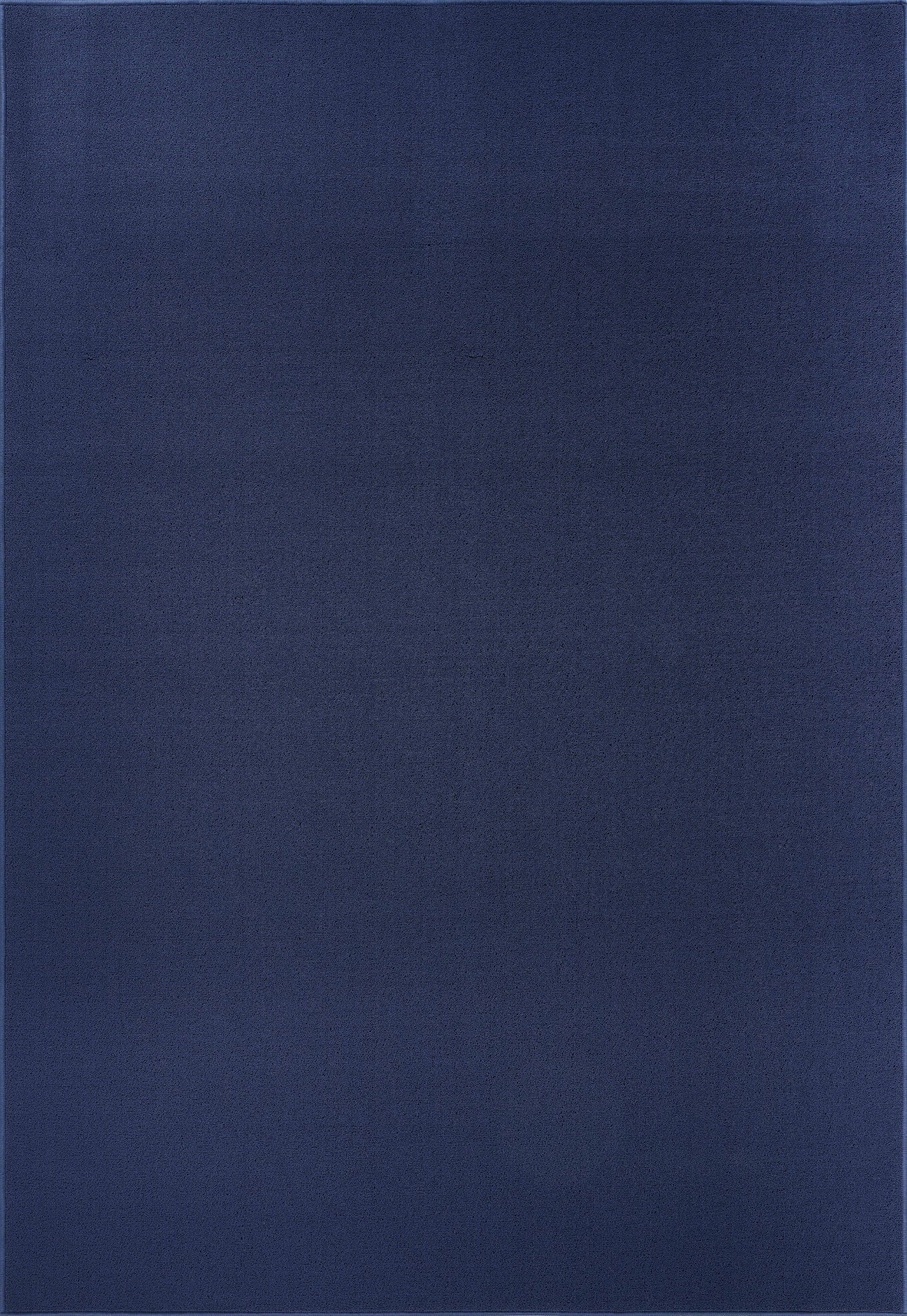Navy Blue Simple easy care rug, flat portrait view