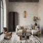 Mayfair Croc metallic rug, styled view 3