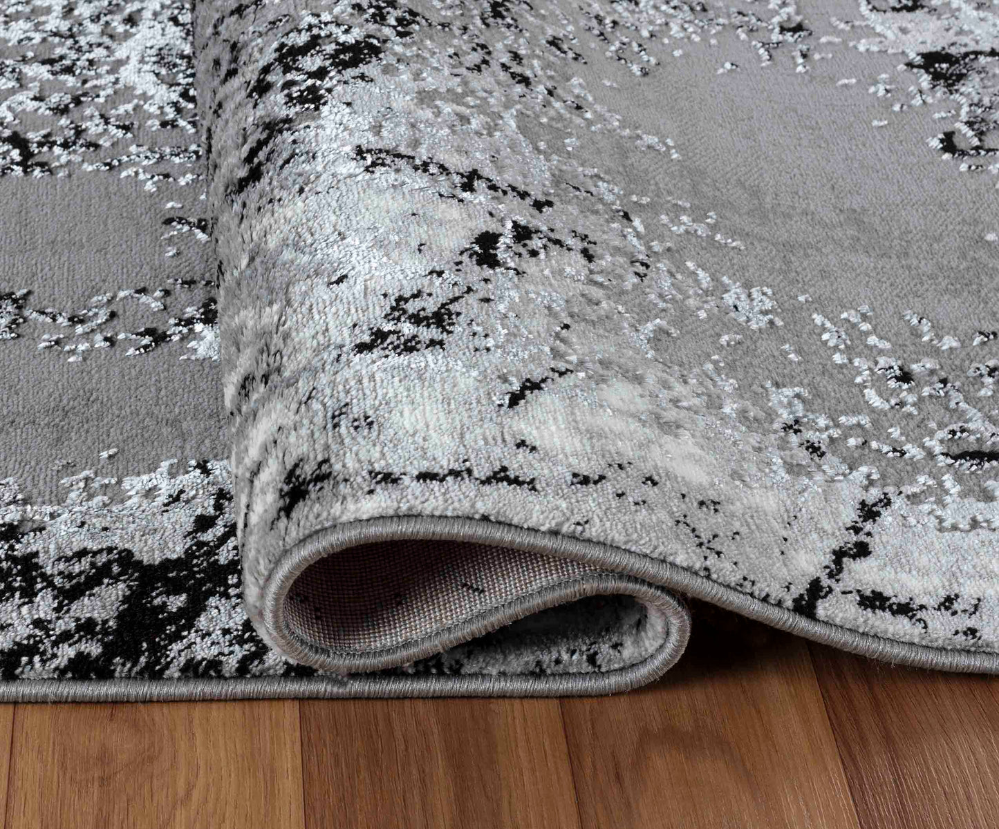 Serenity Metallic Abstract Rug - Acrylic Stone