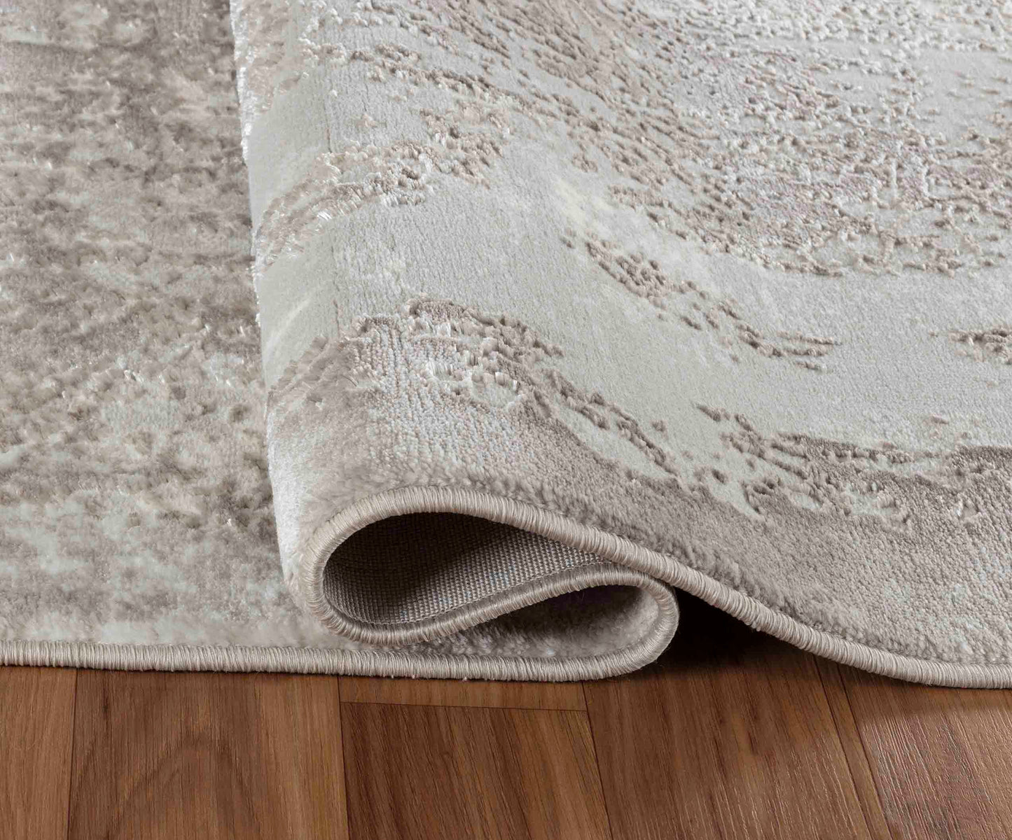 Serenity Metallic Abstract Rug - Acrylic Stone
