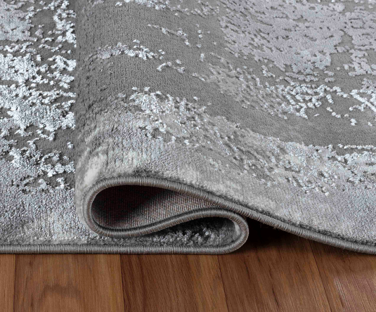 Serenity Metallic Abstract Rug - Acrylic Stone