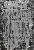 Black Serenity Abrasion abstract rug, flat portrait view