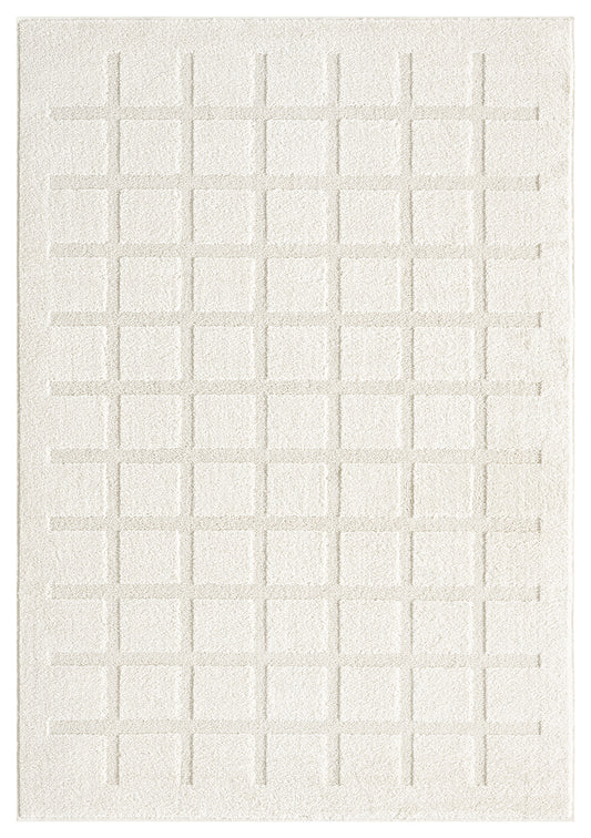 Aya Scandinavian Cross modern rug, styled view 2