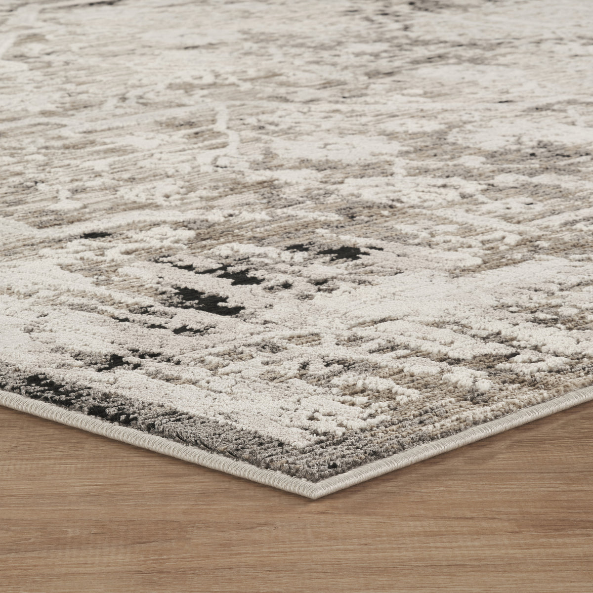 Mayfair Flora metallic rug, styled view 4