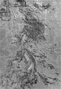 Serenity Metallic Abstract Rug - Water Flow Black