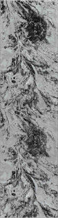Serenity Abstract Water flow Rug  - Black