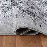 Serenity Abstract Water flow Rug  - Black