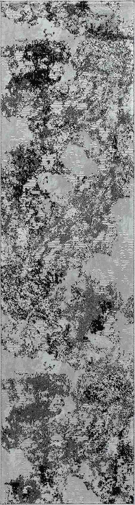 Serenity Abstract Sprayed Rug  - Black