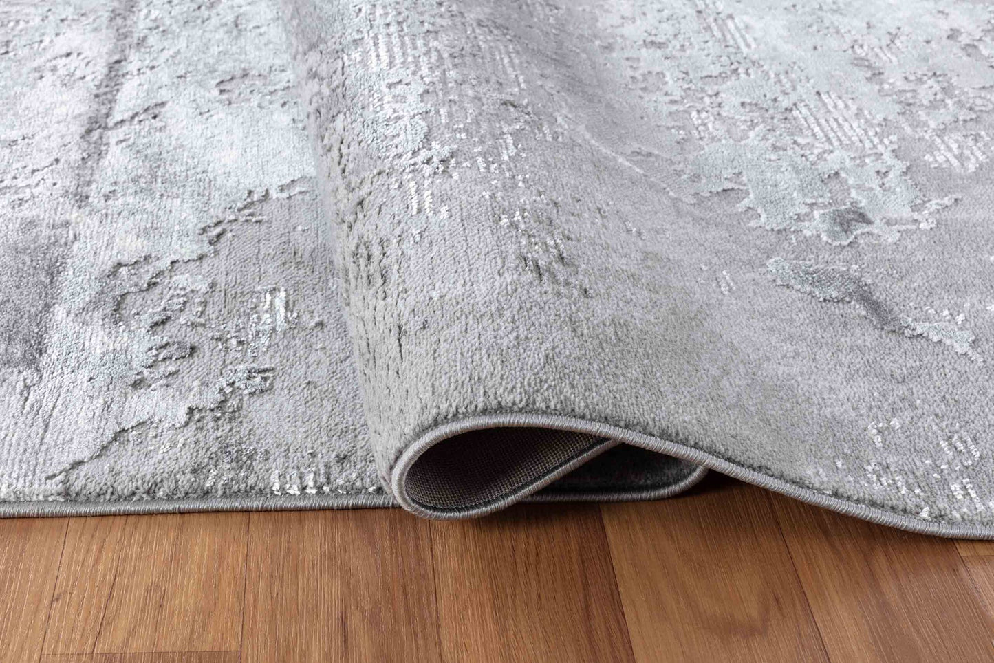 Serenity Metallic Abstract Rug - Sprayed Black