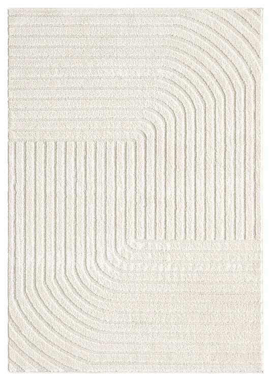 Aya Scandinavian Vertex modern rug, styled view 2