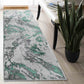 Emperor Metallic Abstract Rug - Picasso Silver