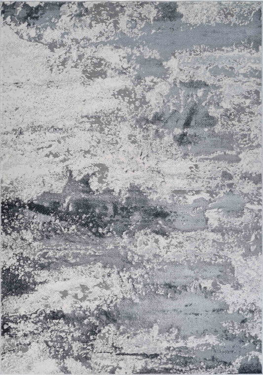 Emperor Onyx Abstract Rugs - Silver
