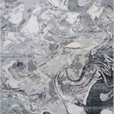 Emperor Solarius Abstract Rugs - Silver