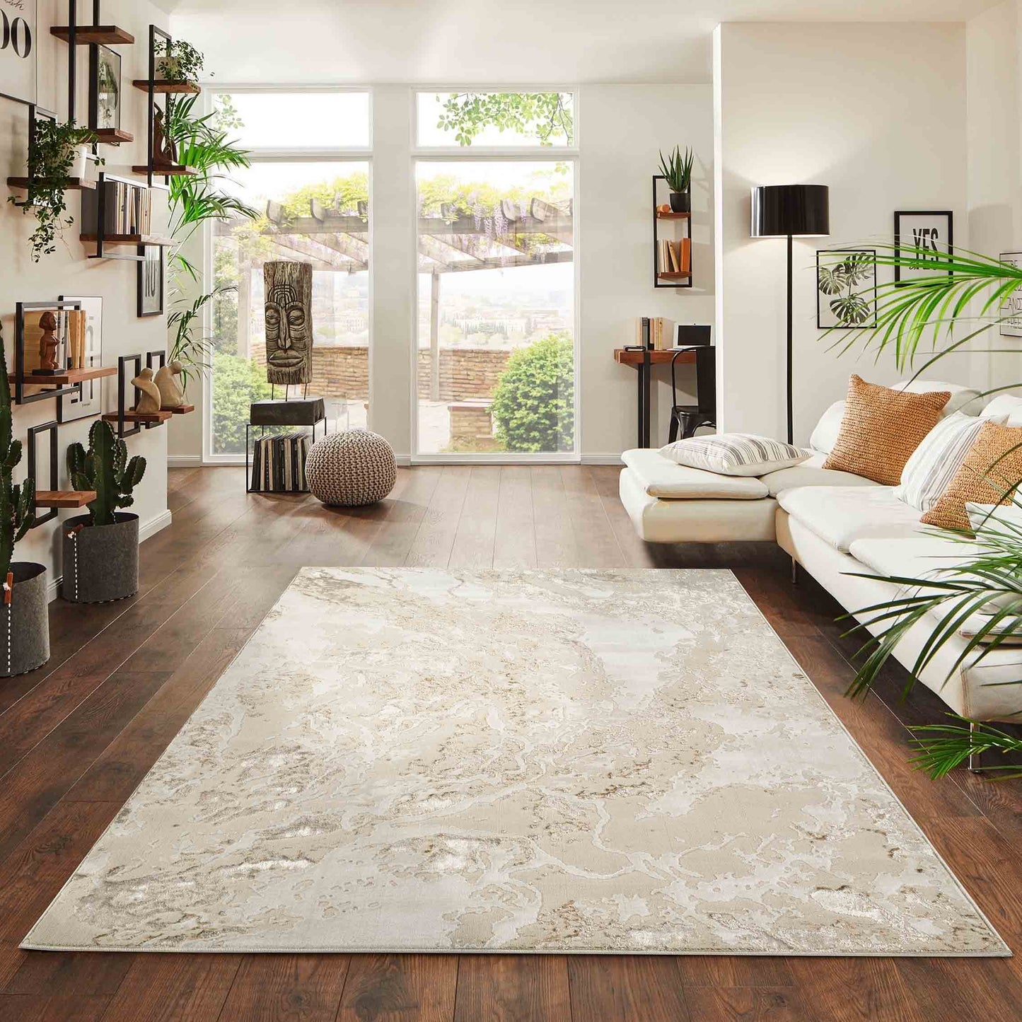 Emperor Picasso Abstract Rugs  - Beige