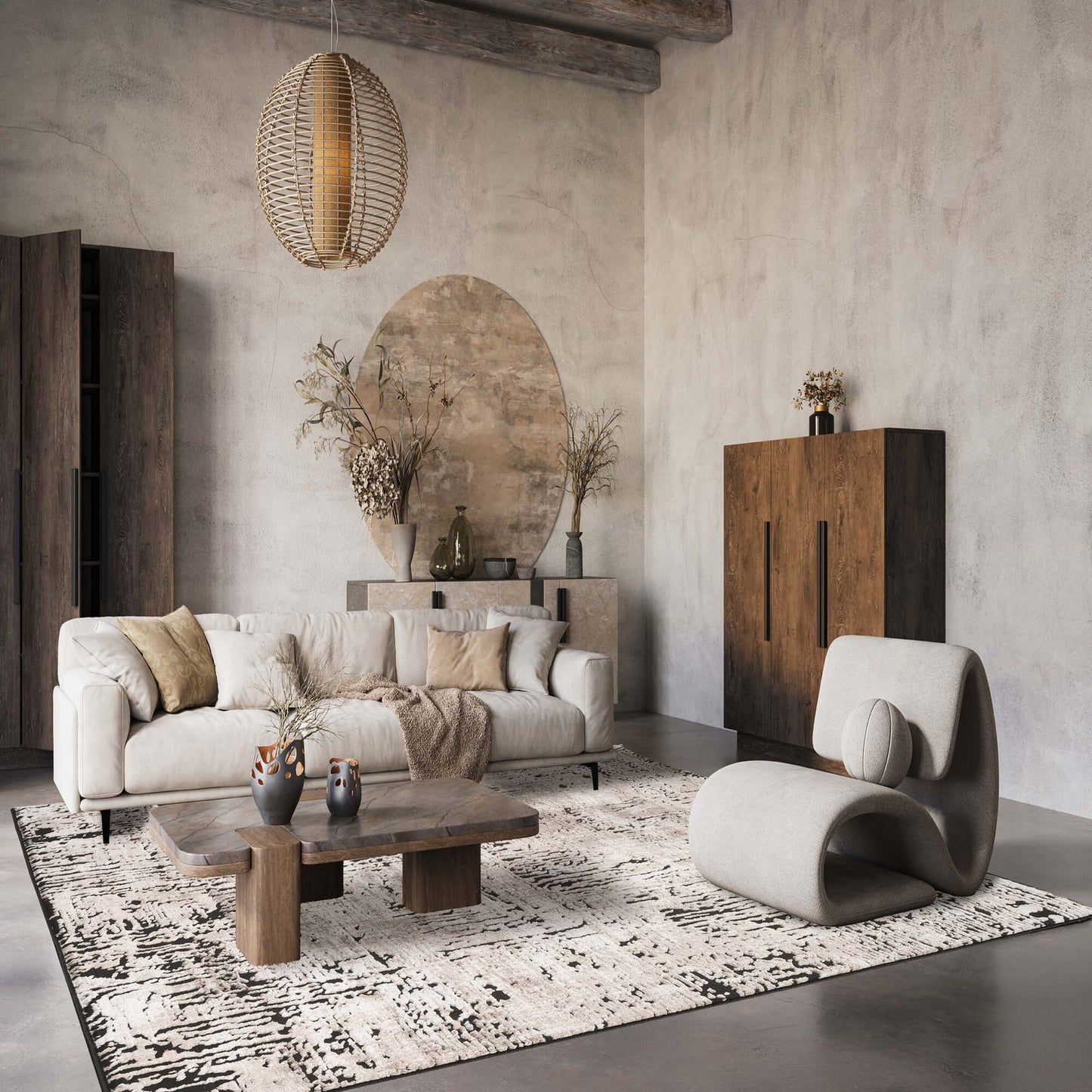 Belgravia Metallic Rug - Illusion Mocha