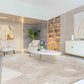 Elysium Expression metallic abstract rug, styled view 6