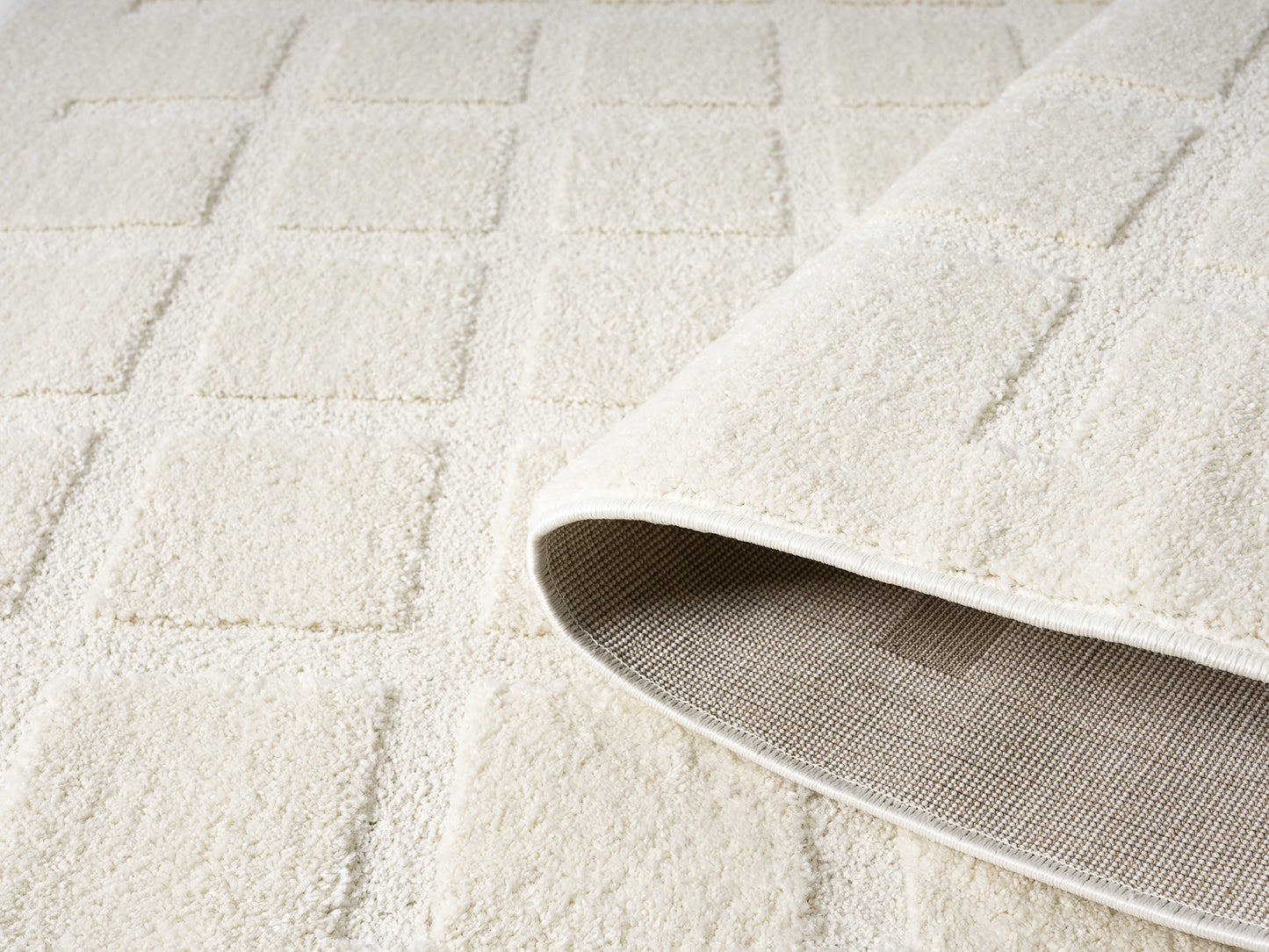 Aya Scandinavian Cross modern rug, styled view 3