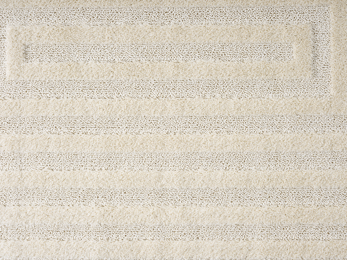 Isabella Border textured rug, styled view 5