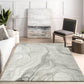 Grey Novu Stream abstract rug, styled view 5