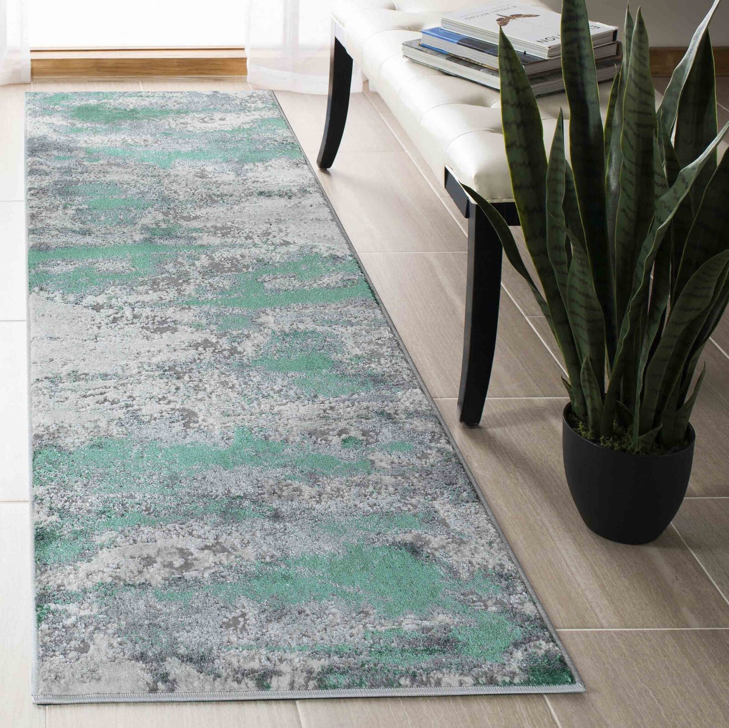 Emperor Metallic Abstract Rug - Onyx Gold