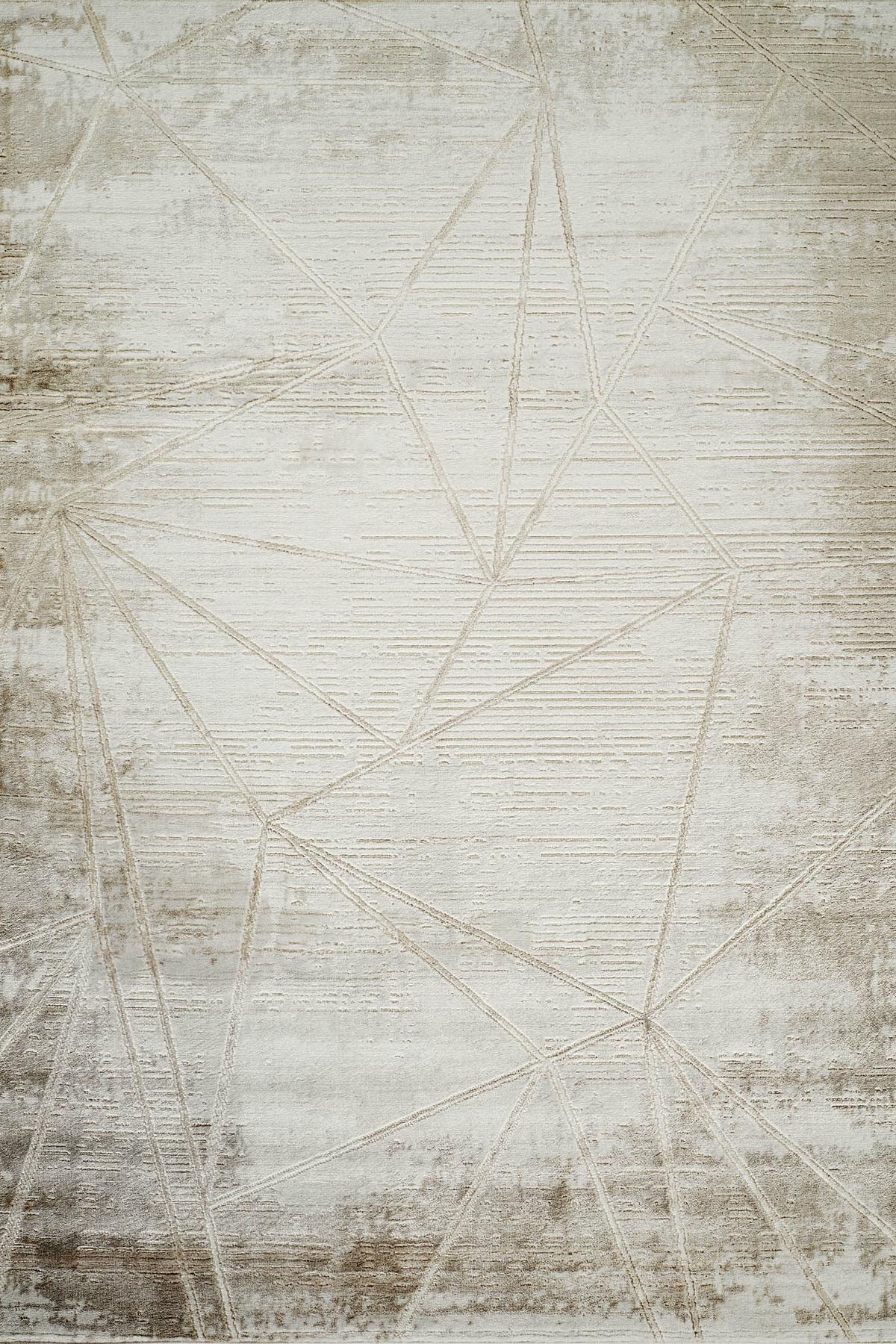 Novu Metallic Abstract Rug - Mirage Beige