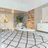 Marrakesh Diamond Shaggy Rug - Dark Cream