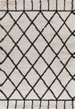 Marrakesh Diamond Shaggy Rug - Stone