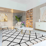 Marrakesh Diamond Shaggy Rug - 160x230 cm