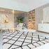 Marrakesh Diamond Shaggy Rug - Stone