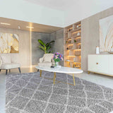 Marrakesh Diamond Shaggy Rug - 200x290 cm