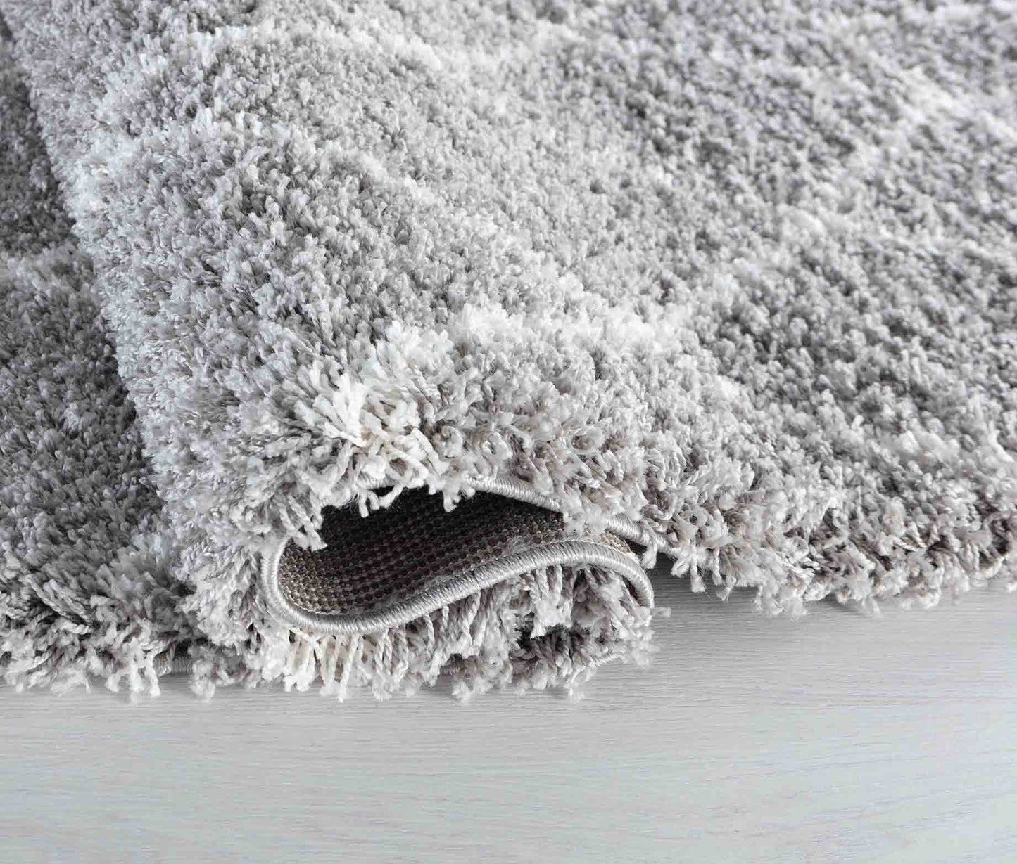Marrakesh Diamond Shaggy Rug - Grey