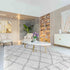 Marrakesh Diamond Shaggy Rug - Light Cream