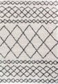Marrakesh Mixed Diamond Shaggy Rug - Dark Cream