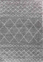 Marrakesh Mixed Diamond Shaggy Rug - Grey