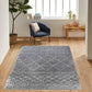 Marrakesh Mixed Diamond Shaggy Rug - Grey