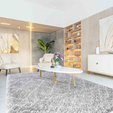 Marrakesh Mixed Diamond Shaggy Rug - Grey