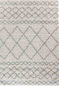 Marrakesh Mixed Diamond Shaggy Rug - Light Cream