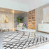 Marrakesh Mixed Diamond Shaggy Rug - Stone
