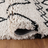 Marrakesh Mixed Diamond Shaggy Rug - Stone