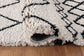 Marrakesh Mixed Diamond Shaggy Rug - Stone