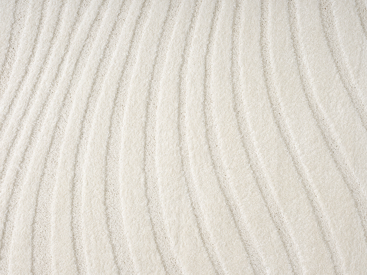 Aya Scandinavian Wave modern rug, styled view 5