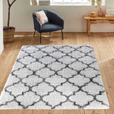 Marrakesh Trellis Shaggy Rug - Dark Cream