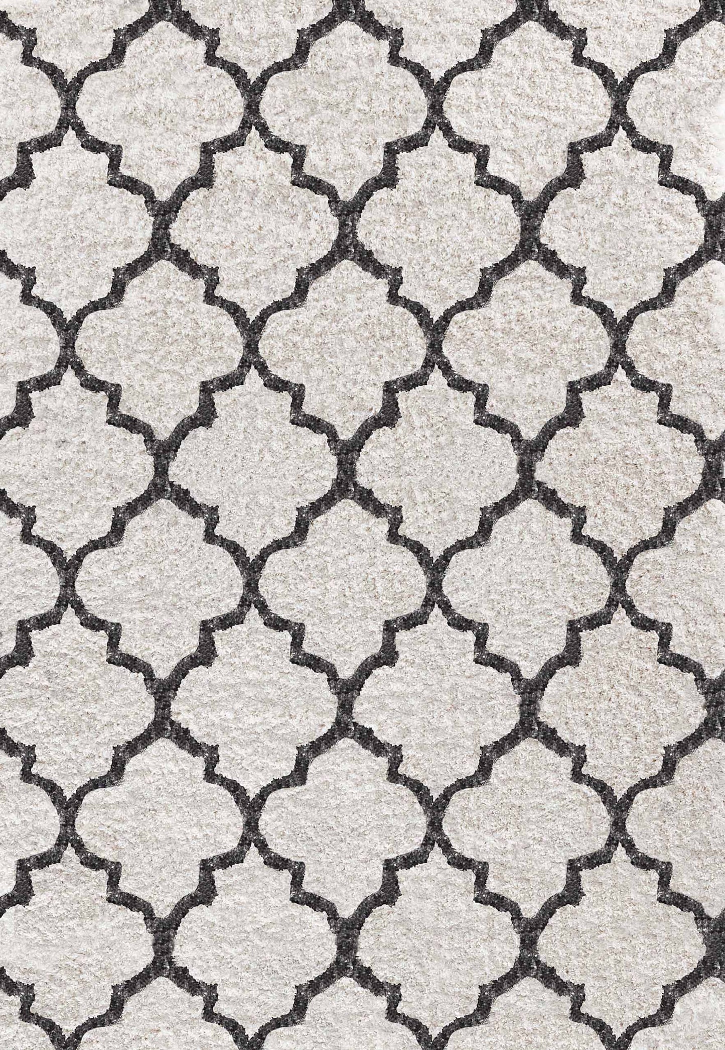 Marrakesh Trellis Shaggy Rug - Dark Cream