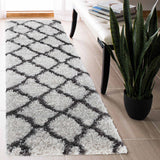 Marrakesh Trellis Shaggy Rug - Dark Cream