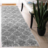 Marrakesh Trellis Shaggy Rug - Grey