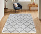 Marrakesh Trellis Shaggy Rug - Light Cream