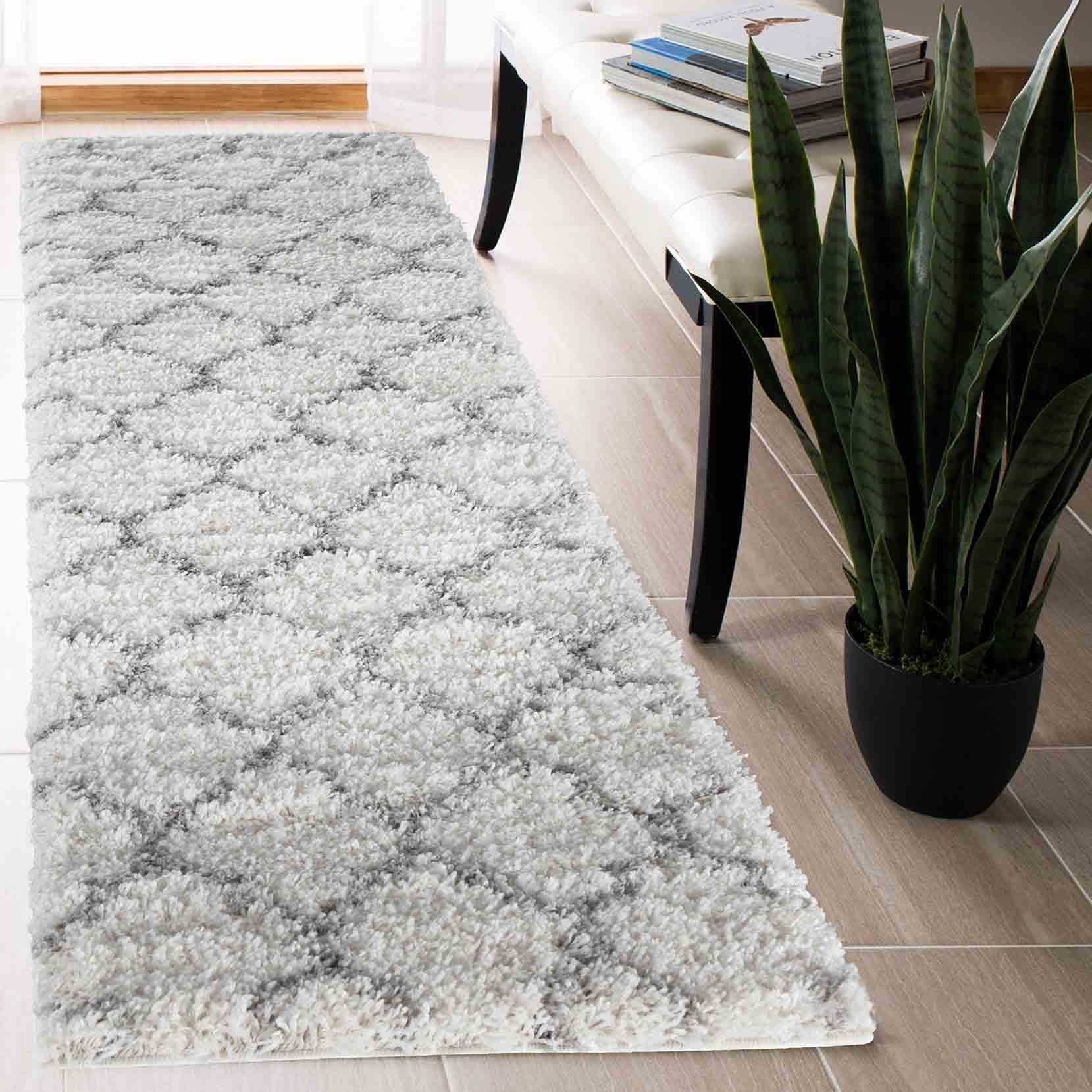 Marrakesh Trellis Shaggy Rug - Runners - 60x220 cm